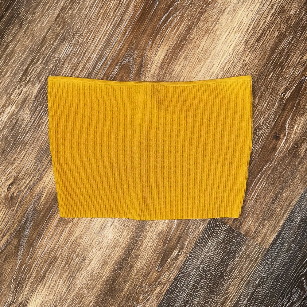 La Hearts Mustard Yellow Knit Top